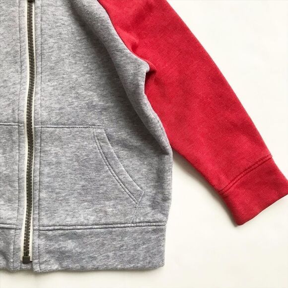 Old navy colour block zip up hooded sweatshirt EUC 2T - Picture 3 of 5